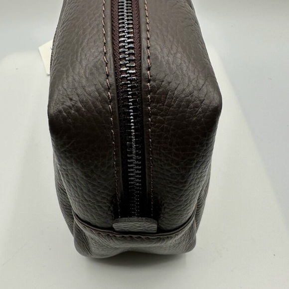 MASSEI, GENUINE LEATHER, MADE IN ITALY, MEN’S TOILETRY BAG, HAND MADE BROWN - Picture 2 of 6